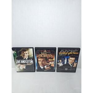 James Bond 007 Vintage DVD Movies Set Of 3 Golden Gun Only Live Twice Live & Die